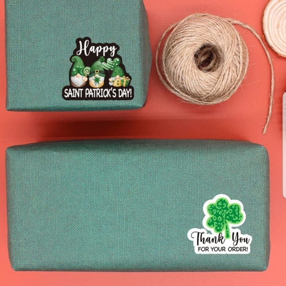 50 ct. Thank You for Your Order Patrick's Day Sticker  Cute Business Sti… - Picture 6 of 8